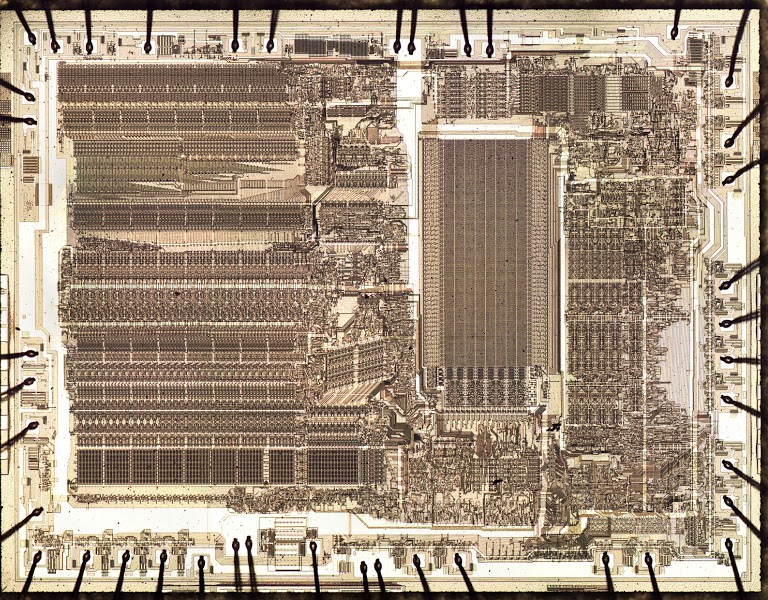 Intel 8087 floating point co-processor die